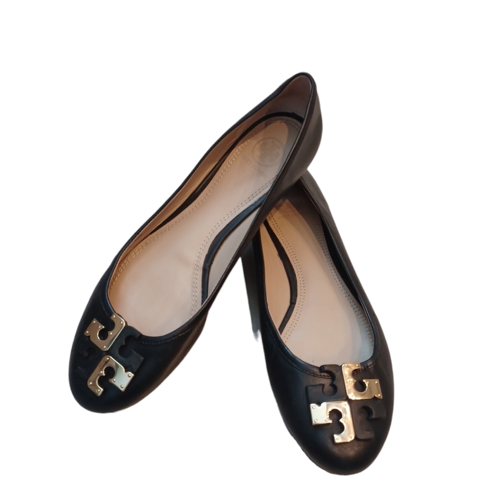 TORY BURCH LOWELL LEATHER BALLET FLATS